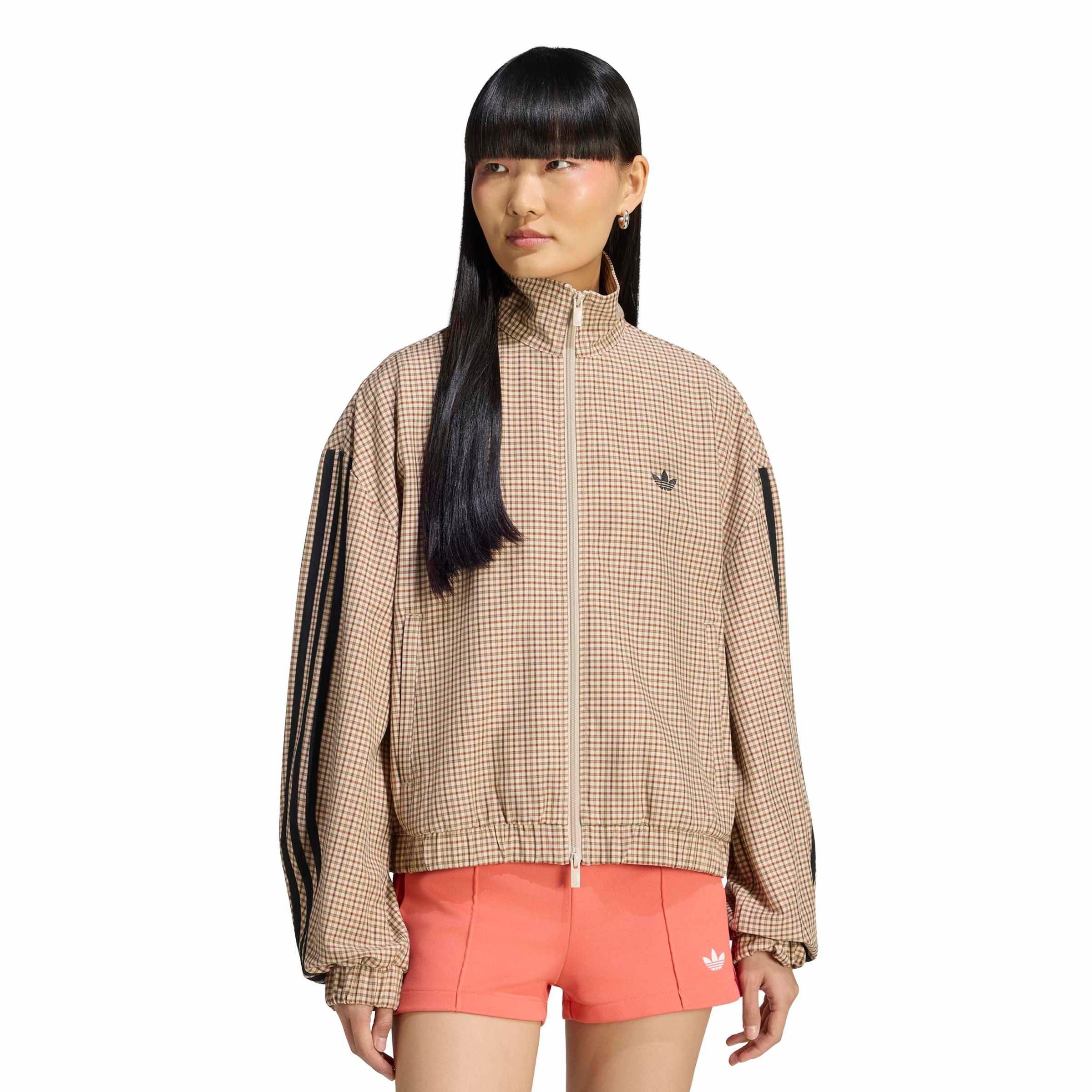 adidas Originals Women's Checks Track Jacket - Beige - BEIGE